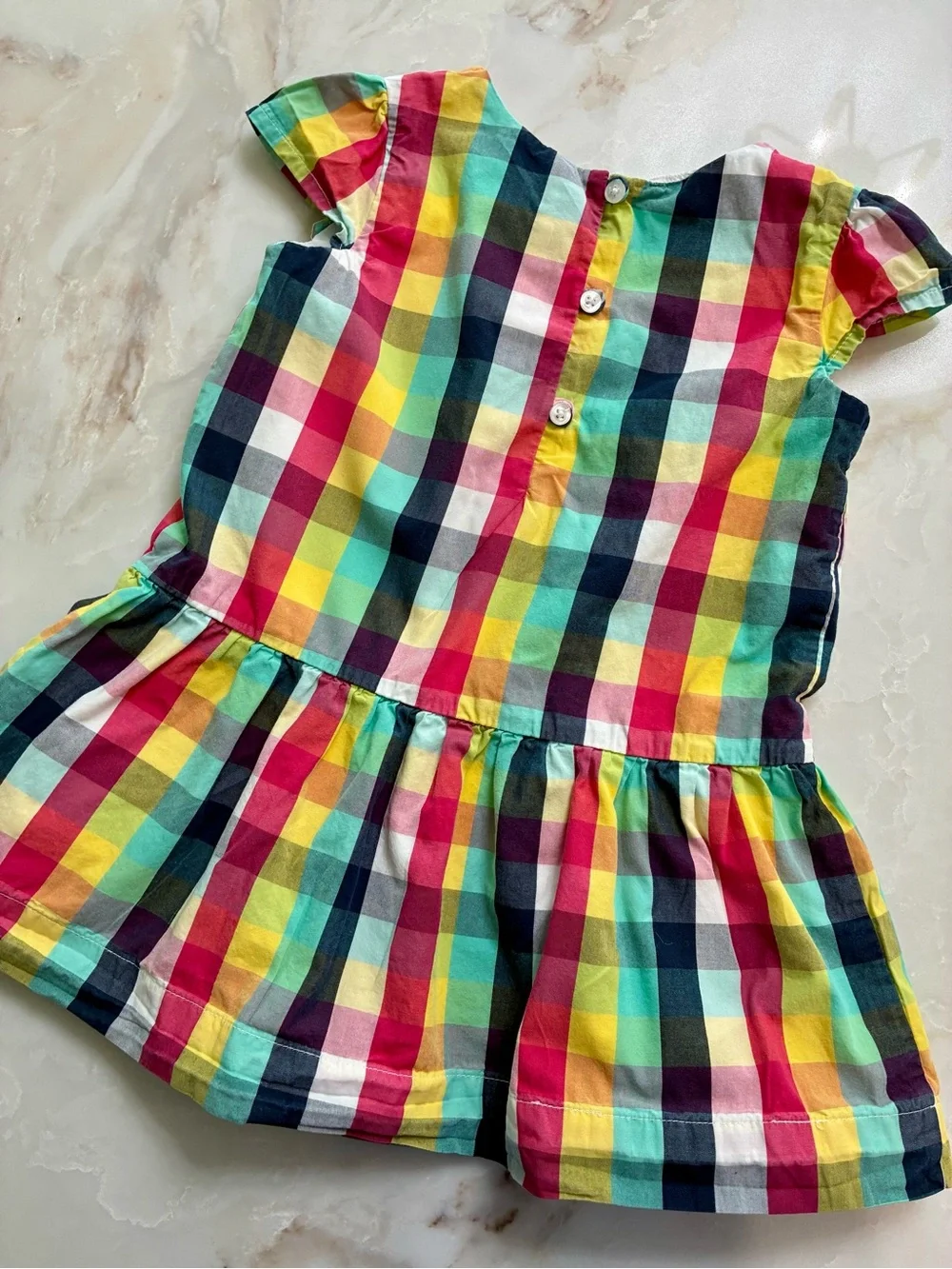 GAP Girls' Plaid Drop-Waist Dress